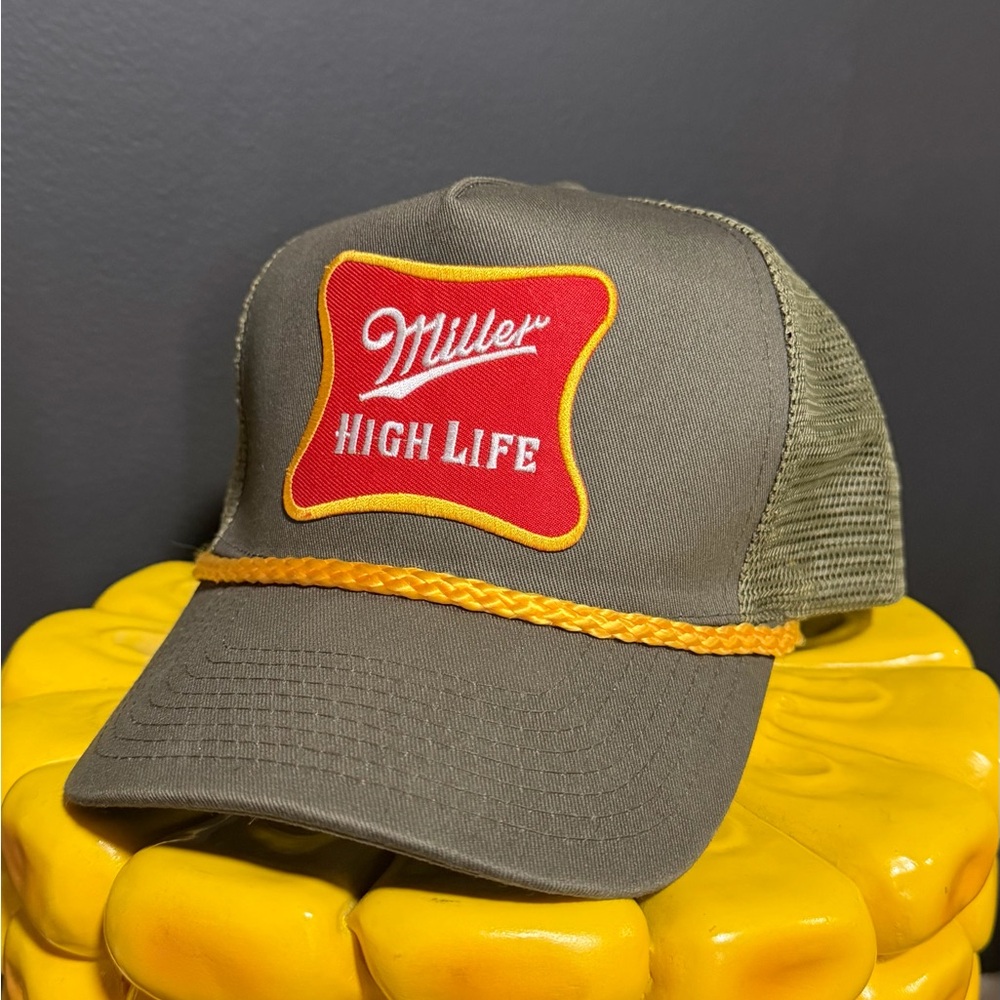 Miller High Life Olive Green Trucker Hat